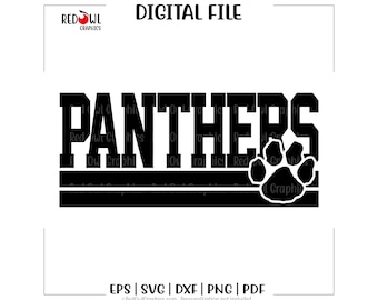 Panther svg, Panthers svg, Team Mascot, Coach, Teacher, Mom, Dad, svg, dxf, eps, png, pdf, sublimation, cut file, htv, clipart, digital