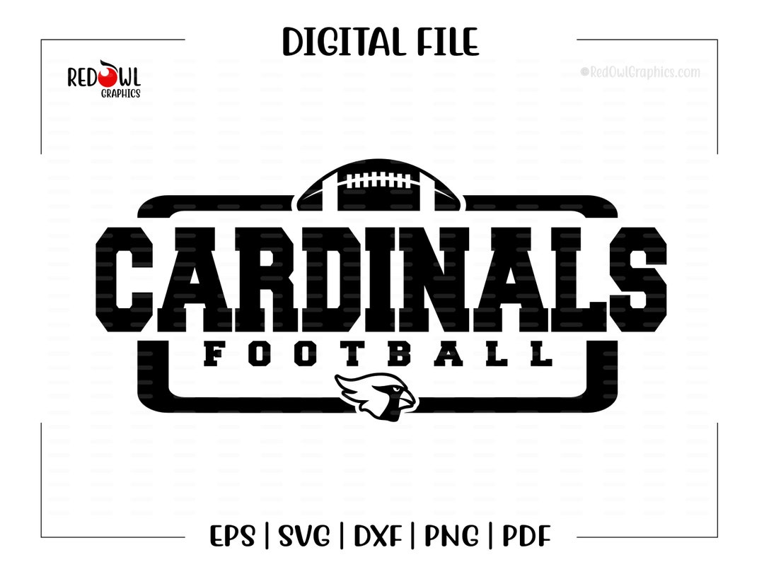 Football Svg Cardinal Football Cardinal Cardinals Etsy