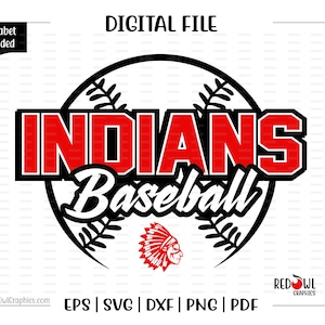 Baseball svg, Indian Baseball svg, Indian, Indians, Baseball, svg, dxf, eps, png, pdf, sublimation, cut file, htv, vector, digital