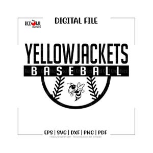 Baseball svg, Yellowjacket Baseball svg, Yellowjacket, Baseball, svg, dxf,eps,png,pdf,sublimation,cut file,htv,vector,digital,clipart,design