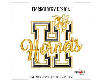 ホーネット、ホーネッツ、刺繍デザイン、マスコット、学校、ホーネット刺繍、刺繍、ミシン、デザイン、dst、xxx、pes、exp、jef、vip、sew