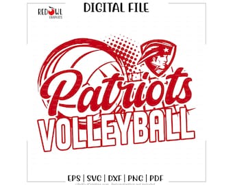 Svg de volley-ball des patriotes, patriote, patriotes, volley-ball, svg, dxf, eps, png, pdf, sublimation, fichier de coupe, htv, clipart, design, maman, papa, entraîneur