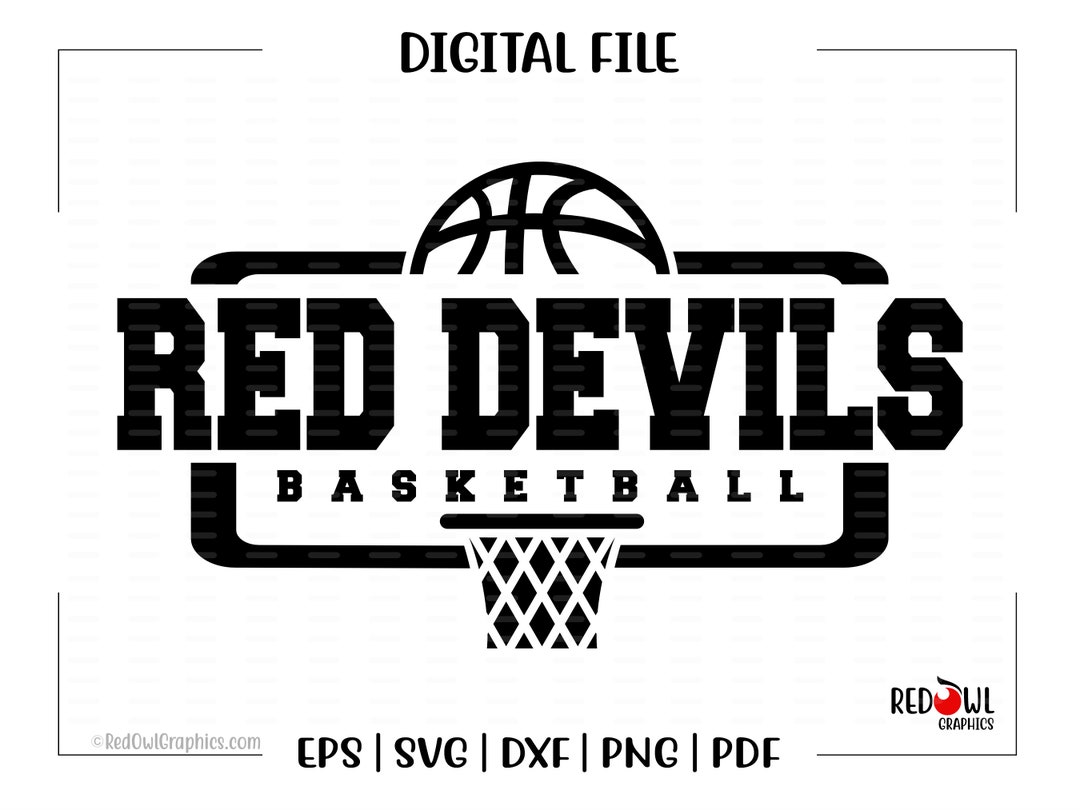 Basketball Svg, Red Devil Basketball, Red Devil Svg, Devil, Basketball