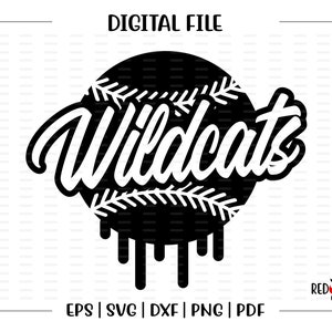 Baseball svg, Softball svg, Wildcat, Wildcats, Baseball, Softball, svg, dxf, eps, png, pdf, sublimation, cut file, htv, vector, digital