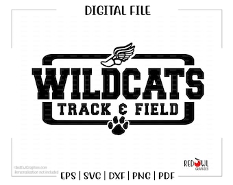 Track svg, Wildcat Track svg, Wildcat, Wildcats, Track, Field, Wildcats Track, svg, dxf, eps, png, pdf, sublimation, cut file, htv