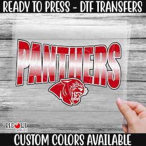Ready To Press, Panther, Panthers, Paw, Custom DTF Transfer,Heat Transfer,Panthers DTF,DTF,Panthers Transfer, Direct To Film