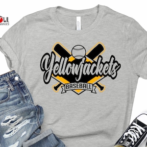 Baseball shirt, Yellowjacket Shirt, Jacket, Yellow, Baseball, T-Shirt, Sweatshirt, Hoodie, Hooded, Crewneck, Baseball Sweatshirt