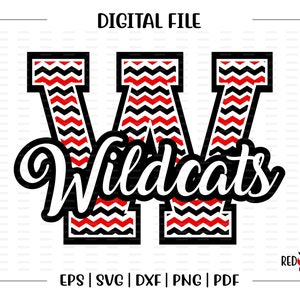 Wildcat svg, Wildcats svg, Wildcat, Wildcats, Maskottchen, Schule, Team, Fußball, Basketball svg, dxf, eps, png, pdf, Sublimation, geschnittene Datei