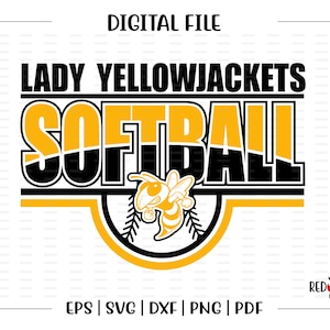 Softball svg, Yellowjacket Softball svg, Yellowjacket, Jacket, Softball, svg, dxf, eps, png, pdf, sublimation, cut file, htv, vector,digital