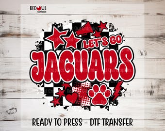Jaguars DTF, Ready to Press, Team Mascot, Mom, Teacher, Checker Board, Retro,  Heat Transfer, dtf, Jaguars Transfer, Direct To Film
