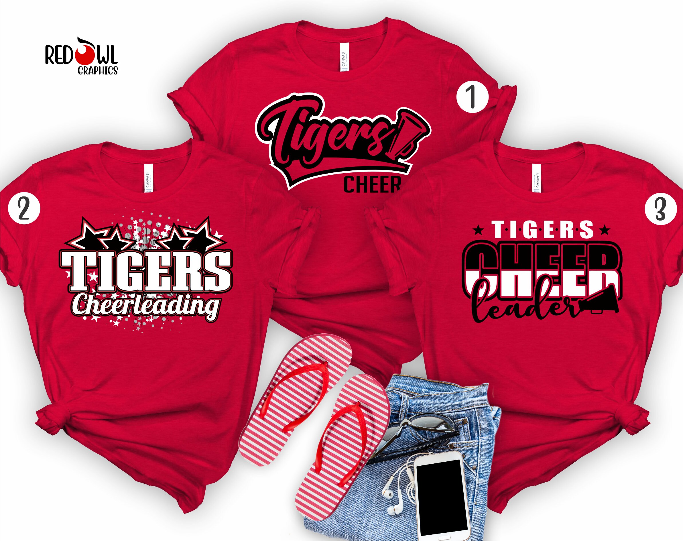 Cheerleading Shirt Tiger Cheerleading Tiger Shirt Tigers Etsy