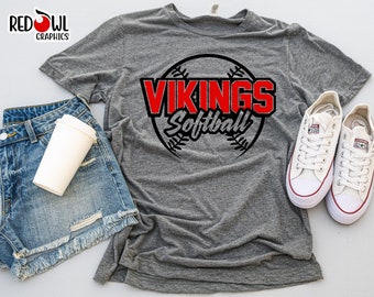 Softball Shirt, Softball T-shirt, Vikings, Softball, T-Shirt, Sweatshirt, Hoodie, Hooded, Crewneck, Shirt, Vikings Shirt, Mom, Dad, Coach