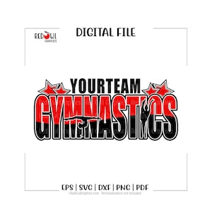 Gymnastics svg, Gymnast svg, Team Mascot, School, Mom, Coach, svg, dxf, eps, png, pdf, sublimation, cut file, htv, vector, digital