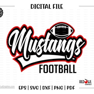 Football svg, Mustang Football, Mustang, Mustangs, Football, svg, dxf, eps, png, pdf, sublimation, cut file, htv, vector, digital, htv