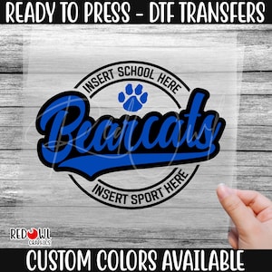 Ready To Press, Bearcats, Bearcat DTF, Custom DTF Transfer, Heat Transfer,DTF, Bearcats Transfer, Direct To Film