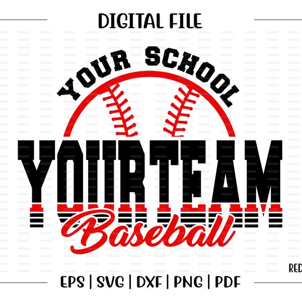 Custom, Personalized, Baseball svg, Baseball, Softball, Team, Mascot, svg, dxf, eps, png, pdf, sublimation