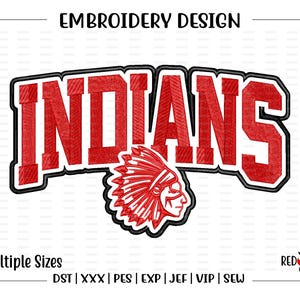 Indian, Indians, Embroidery Design, Mascot, Team, School, Indians, Head, Embroidery, Machine, Design, dst, xxx, pes, exp, jef, vip, sew