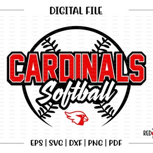 Softball svg, Cardinal Softball svg, Cardinal, Cardinals, Softball, svg, dxf, eps, png, pdf, sublimation, cut file, htv, vector, digital