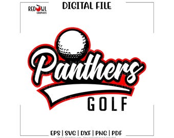 Panther Golf svg, Panthers, Team Mascot, Coach, Dad, Mom, svg, dxf, eps, png, pdf, sublimation, cut file, htv, vector, digital