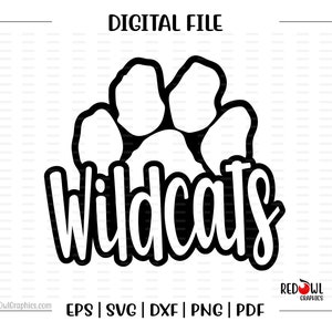 Wildcat svg, Wildcats svg, Wildcat, Wildcats, Mascot, football, basketball svg, dxf, eps, png, pdf, sublimation, cut file, clipart, design