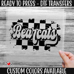 Ready To Press, Bearcats, Bearcat DTF, Custom DTF Transfer, Heat Transfer,DTF, Bearcats Transfer, Direct To Film