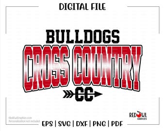 Bulldogs Cross Country svg, Bulldog, Cross Country png, svg, dxf, eps, png, pdf, sublimation, cut file, htv, vector, digital,Mom,Dad,Coach