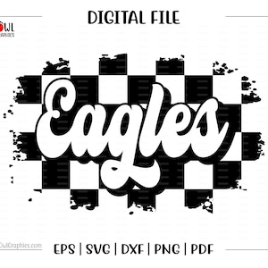 Eagle svg, Eagles svg, Eagle, Eagles, Retro, Checker, svg, dxf, eps, png, pdf, sublimation, cut file, htv, vector, digital, clipart, design