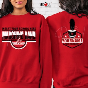 Marching Band shirt, Personalized Band Shirt, Any Team, Marching Band, Band, T-Shirt, Sweatshirt, Hoodie, Hooded, Crewneck, Mom, Dad, Coach