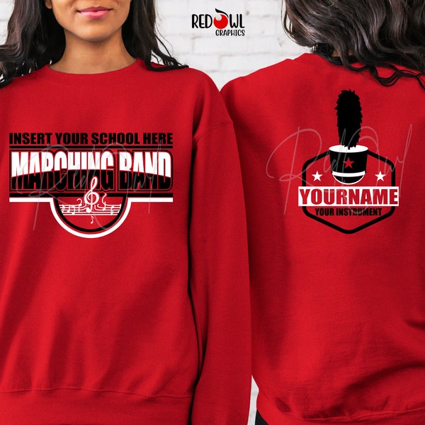 Marching Band shirt, Personalized Band Shirt, Any Team, Marching Band, Band, T-Shirt, Sweatshirt, Hoodie, Hooded, Crewneck, Mom, Dad, Coach