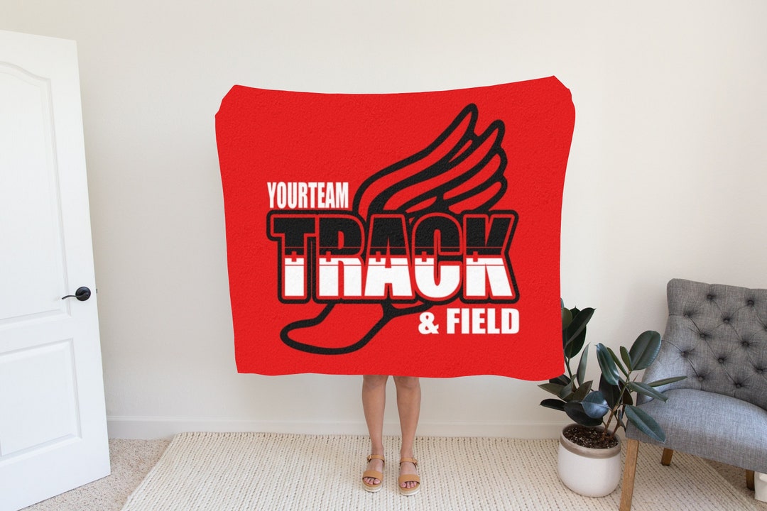 Personalized Track Blanket, Track Blanket, Track, Track and Field