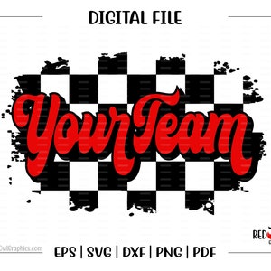 Custom, Personalized, School, Team, Mascot, Retro, Checker, Checker Board, svg, dxf, eps, png, pdf, sublimation
