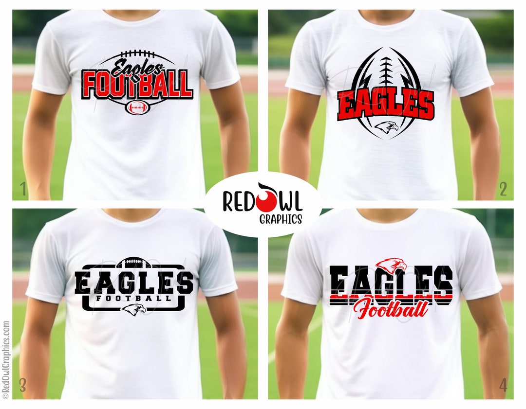 Eagles Football T-shirt Personalized Football Shirt Eagles - Etsy