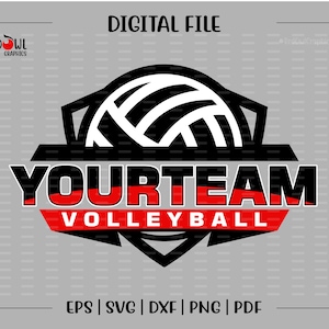 Custom, Personalized, Volleyball svg, Volleyball, Team, Mascot, svg, dxf, eps, png, pdf, sublimation