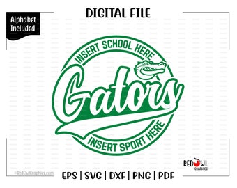Gator svg, Gators svg, Gator, Alligatoren, Clipart, Maskottchen, htv, svg, dxf, eps, png, pdf, Sublimation, cut File, htv, Vektor, Digital, Design