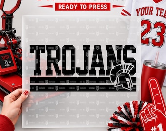 Ready To Press, Trojans, Trojans DTF, Custom DTF Transfer, Heat Transfer,DTF, Trojans Transfer, Direct To Film