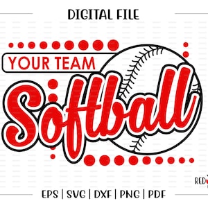 Custom, Personalized, Softball svg, Softball, School, Team, Mascot, svg, dxf, eps, png, pdf, sublimation