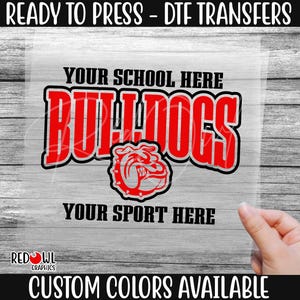 Ready To Press, Bulldog, Bulldogs DTF, Custom DTF Transfer, Heat Transfer, DTF, Bulldogs Transfer, Direct To Film