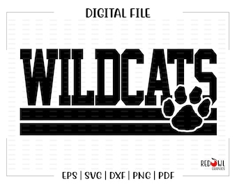 Wildcat svg, Wildcats svg, Wildcat, Wildcats, Clipart, Mascot, School, svg, dxf, eps, png, pdf, sublimation, cut file, htv, vector, digital