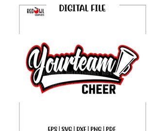 SVG personalizado para torcida, líder de torcida, mãe, pai, avô, avó, equipe de irmãs, mascote, SVG, DXF, EPS, PNG, PDF, sublimação