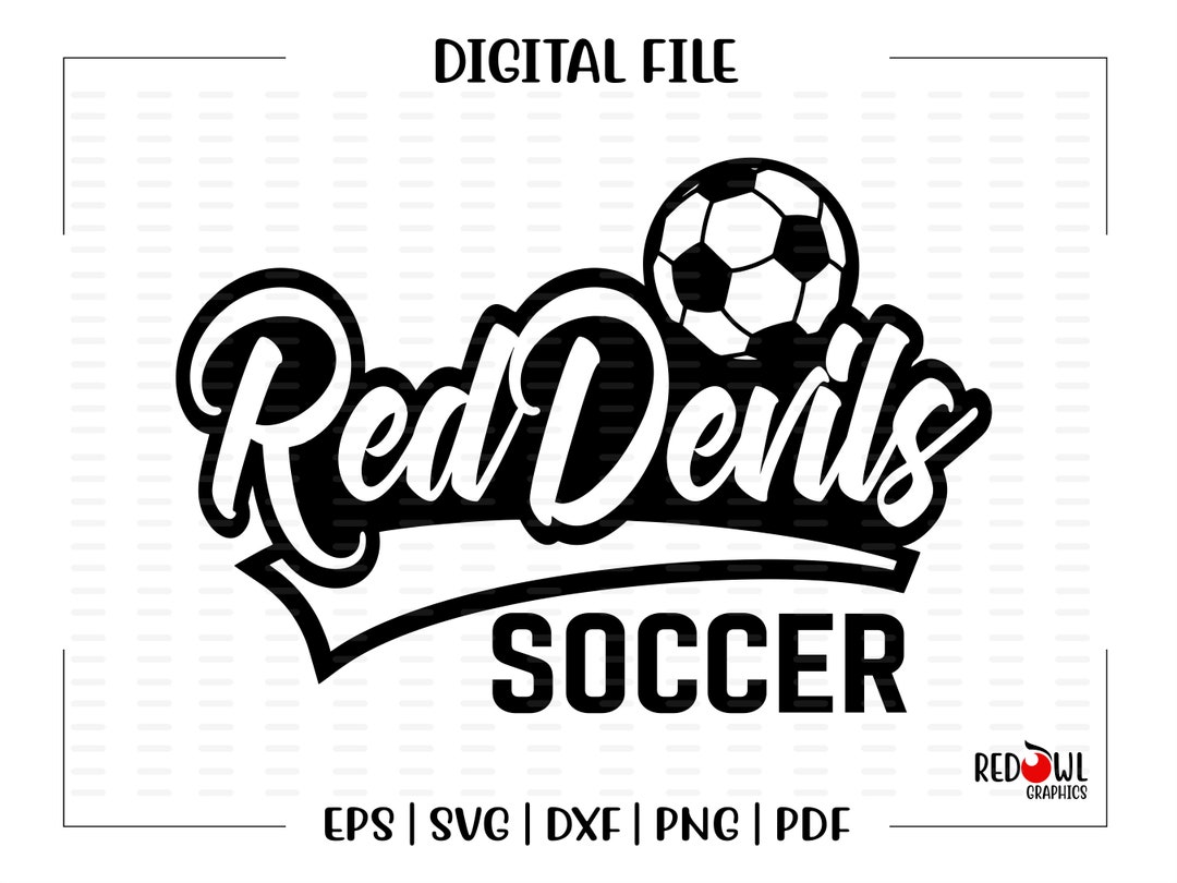 Svg Red Devil Soccer Svgred Devils Soccer Etsy