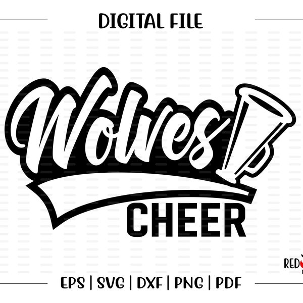 Cheer svg, Wolves Cheer svg, Cheerleading, Wolves, Wolf, Cheerleading, svg, dxf, eps, png, pdf, sublimation, cut file, htv, vector