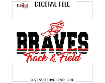 SVG de pista, SVG de pista de los Braves, Braves, Brave, Pista, Campo, SVG, DXF, EPS, PNG, PDF, sublimación, archivo de corte, HTV, vector, digital, clipart