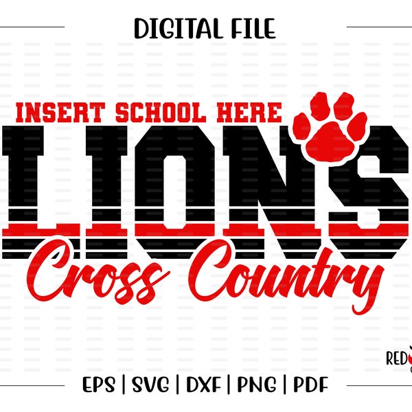 Cross Country svg, Lion, Lions, Cross Country, XC, svg, dxf, eps, png, pdf, sublimation, cut file, htv, vector, digital