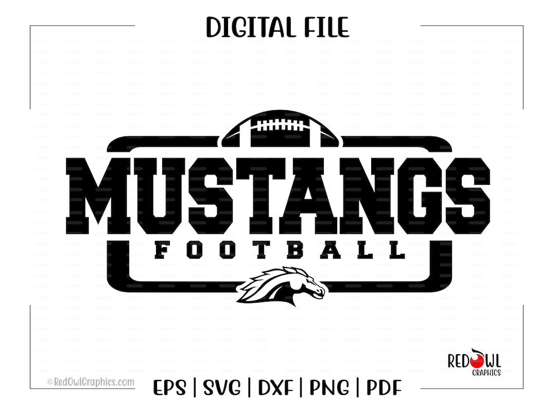 Football Svg, Mustang Football, Mustang, Mustangs, Football, Svg, Dxf