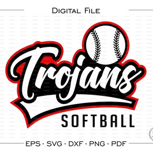 Softball svg, Trojan Softball svg, Trojan, Trojans, Softball, svg, dxf, eps, png, pdf, sublimation, cut file, htv, vector, digital