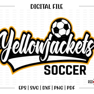 Yellow Jacket Soccer svg, Yellowjacket, Soccer svg, Yellow Jacket, Yellow Jackets, Soccer, svg, dxf, eps, png, pdf, sublimation