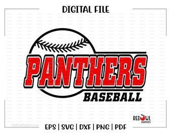 Baseball svg, Panther Baseball svg, Panther, Panthers, Baseball, svg, dxf, eps, png, pdf, sublimation, cut file, htv, vector, digital