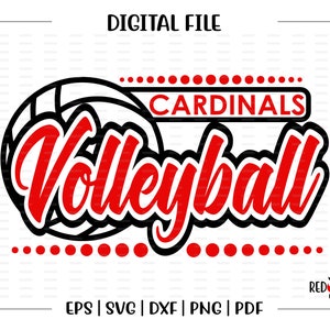 Volleyball svg, Cardinal Volleyball svg, Cardinal, Cardinals, Volleyball,svg,dxf, eps, png, pdf, sublimation, cut file, htv, vector, digital