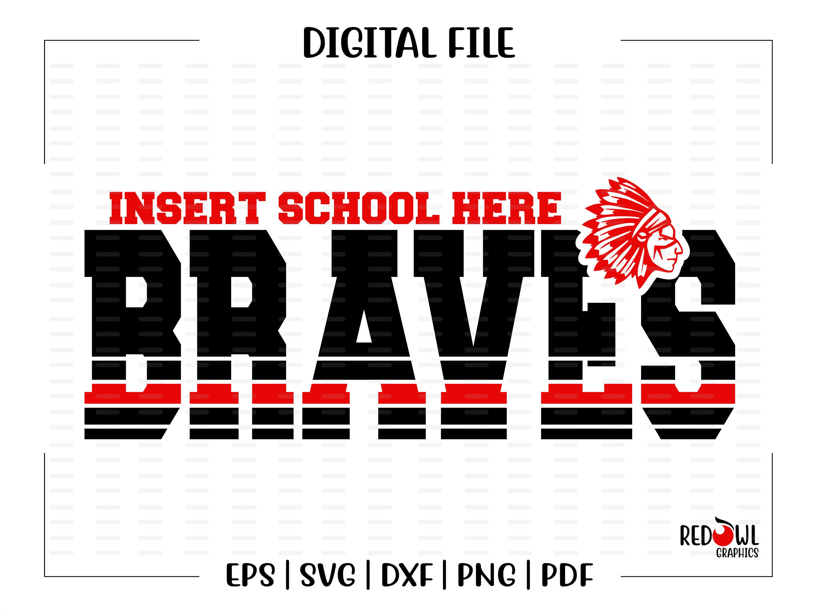 Braves Svg Braves Brave Svg Brave Clipart Mascot School 