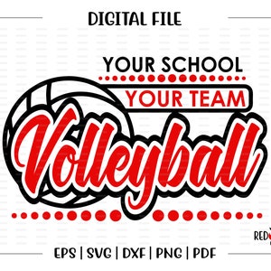 Custom, Personalized, Volleyball svg, Volleyball, Team, Mascot, svg, dxf, eps, png, pdf, sublimation